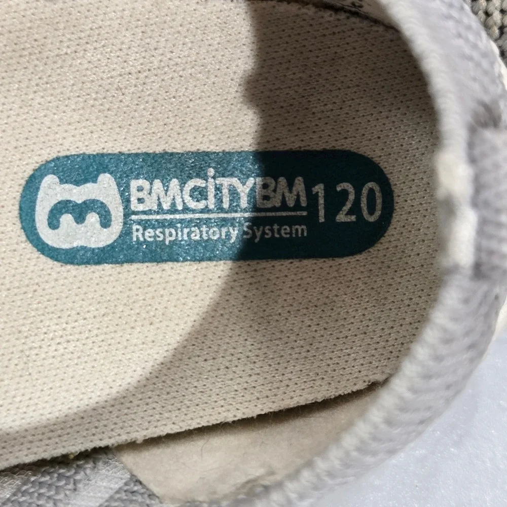 BMCITYBM Toddler Walking Shoes Size 4 Gray Knit Slip On Sneakers First Walker